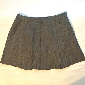 Vineyard Vines Gray Pleated Wool Blend Mini Skirt 10 lined fun flirty party date